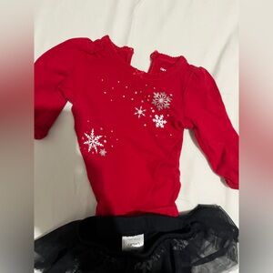 Carter's Festive Red Dress with Snowflakes